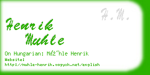 henrik muhle business card